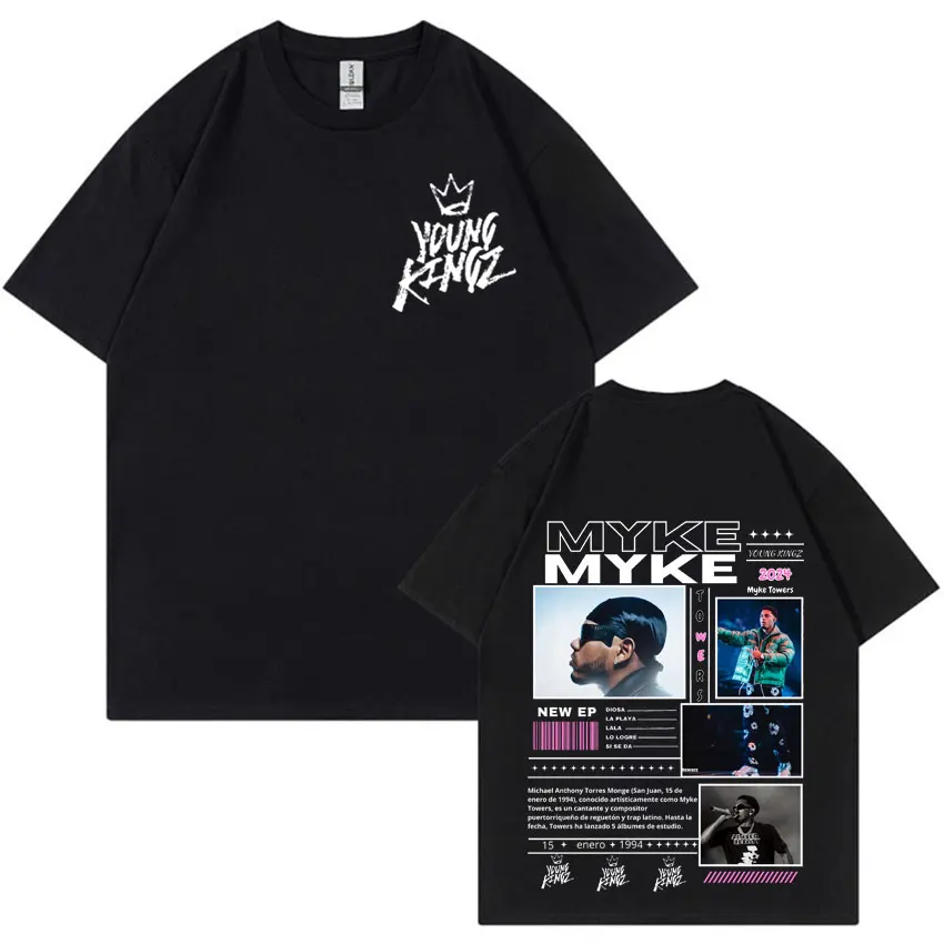 Rapper Myke Towers Graphic Gothic T-shirts Men's Women Fashion Punk Style Oversized T Shirts Cotton Tee Shirt Hot Sale Fans Gift
Rapper Myke Towers Graphic Gothic T-shirts Men's Women Fashion Punk Style Oversized T Shirts Cotton Tee Shirt Hot Sale Fans Gift