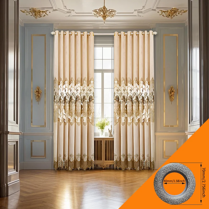 2pcs European high-end living room embroidered curtain fabric luxury atmosphere Chenille
2pcs European high-end living room embroidered curtain fabric luxury atmosphere Chenille
