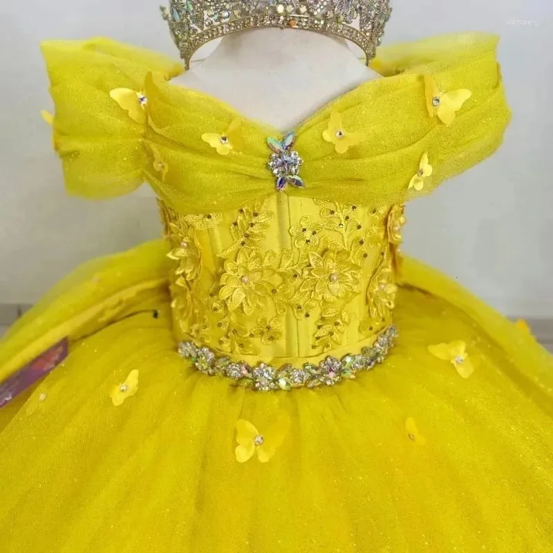 Elegant Yellow Flower Girl Dress For Wedding Off Sleeve Appliques Floor Length Kids First Communion Pageant Birthday Ball Gown
Elegant Yellow Flower Girl Dress For Wedding Off Sleeve Appliques Floor Length Kids First Communion Pageant Birthday Ball Gown