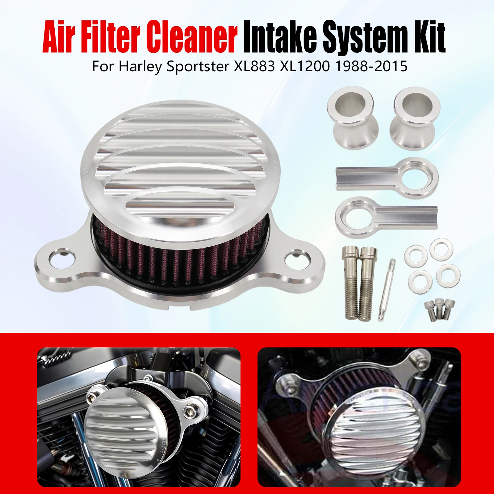 For Harley Sportster Air Cleaner Intake Filter Syetem XL 883 XR1200 Sportster Chrome CNC Aluminum Air Intake System 1991-2021
For Harley Sportster Air Cleaner Intake Filter Syetem XL 883 XR1200 Sportster Chrome CNC Aluminum Air Intake System 1991-2021