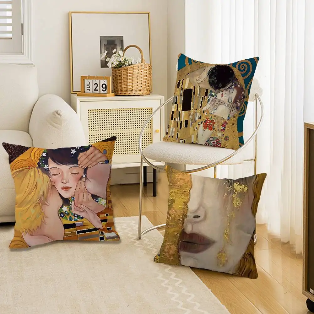 Gustav Klimt The Kiss Cushion Cover Polyester Sofa Cushions Decorative Throw Pillows Home Decoration Pillowcover
Gustav Klimt The Kiss Cushion Cover Polyester Sofa Cushions Decorative Throw Pillows Home Decoration Pillowcover