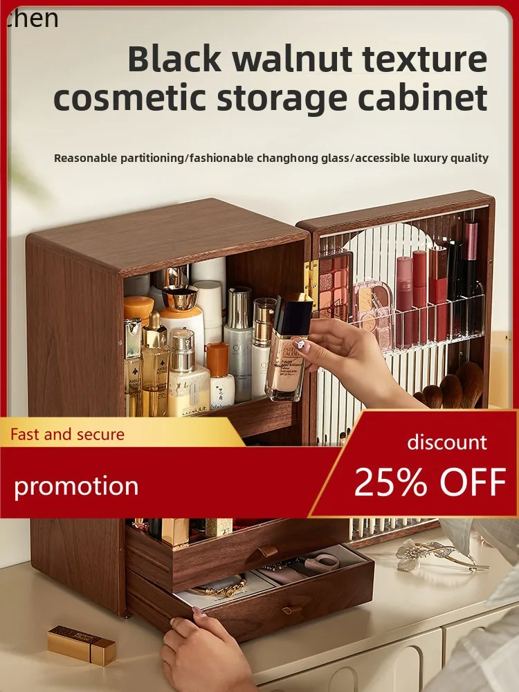 YFY desktop cosmetic organizer - premium wooden dustproof makeup cabinet, vanity organizer, large capacity skincare storage rack
YFY desktop cosmetic organizer - premium wooden dustproof makeup cabinet, vanity organizer, large capacity skincare storage rack