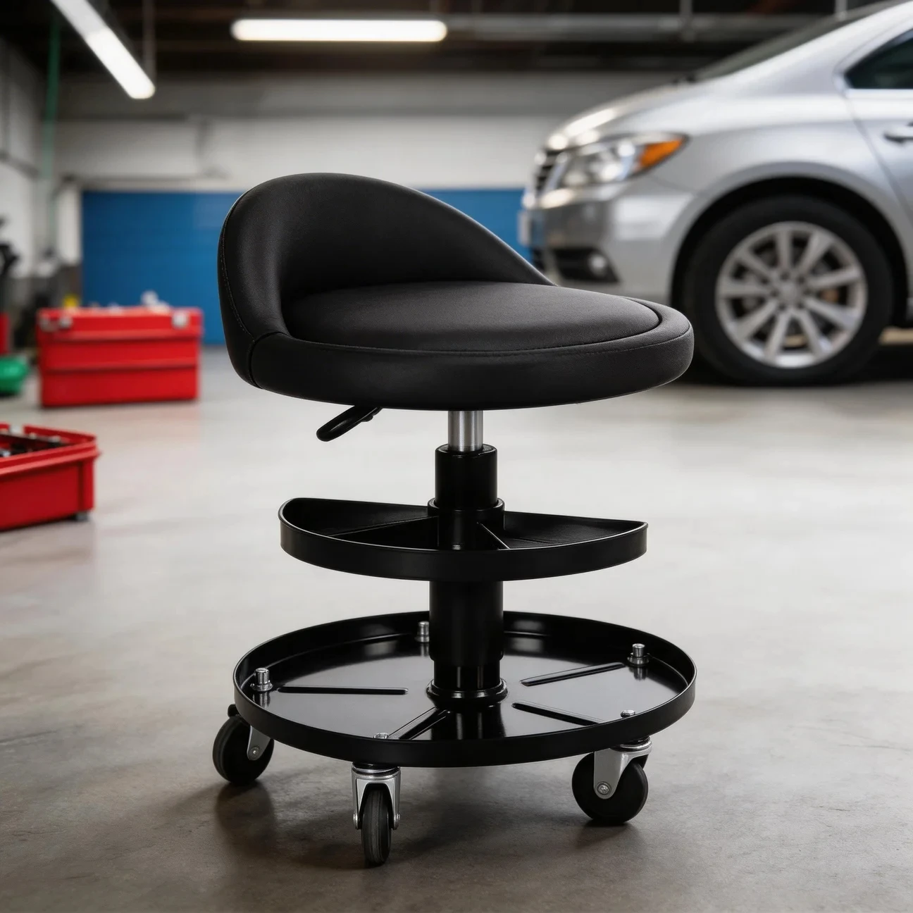 Adjustable Work Stool with Backrest Car Repair Creeper 360 Degree Rotation Double Tool Roll Crawler Body Repair Equipment
Adjustable Work Stool with Backrest Car Repair Creeper 360 Degree Rotation Double Tool Roll Crawler Body Repair Equipment