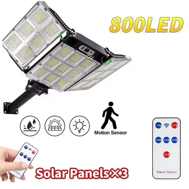 800LED Powerful Solar Street Lights Outdoor Waterproof Motion Sensor External Panel Yard Flood Light House Garden Wall Lamp
800LED Powerful Solar Street Lights Outdoor Waterproof Motion Sensor External Panel Yard Flood Light House Garden Wall Lamp