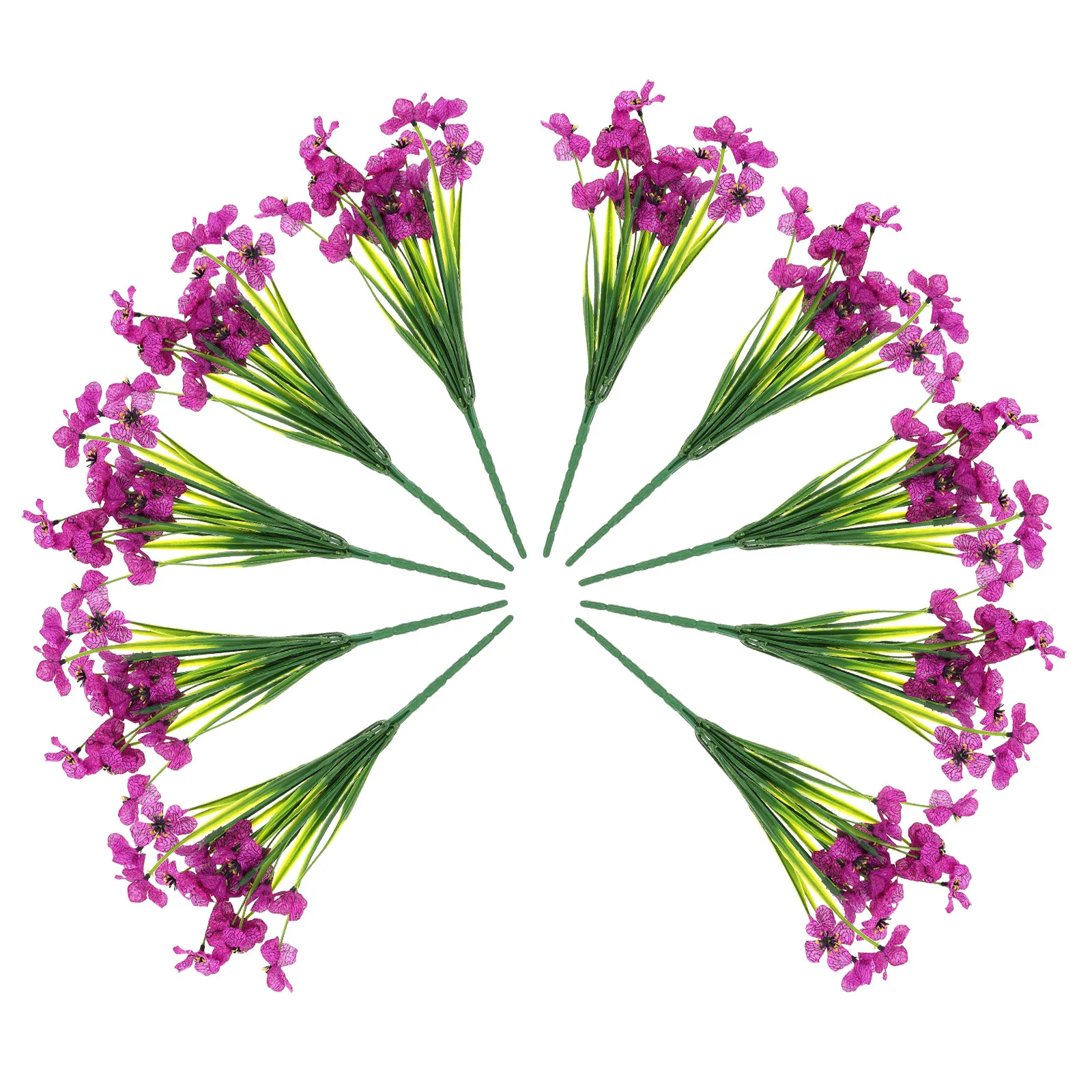 10Pcs Simulation Violet Artificial Flower Bunches Lifelike for Porch Fence Walkway Vase Ornaments DIY Fake Flower Decors
10Pcs Simulation Violet Artificial Flower Bunches Lifelike for Porch Fence Walkway Vase Ornaments DIY Fake Flower Decors