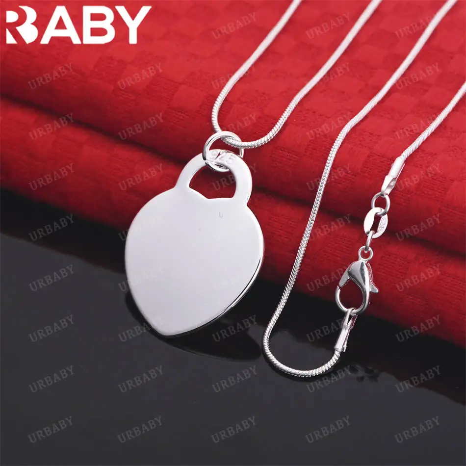 URBABY 40-75cm 925 Sterling Silver Heart Pendant Necklace For Women Creativity Gifts Street All-match Party And Daily Wear
URBABY 40-75cm 925 Sterling Silver Heart Pendant Necklace For Women Creativity Gifts Street All-match Party And Daily Wear