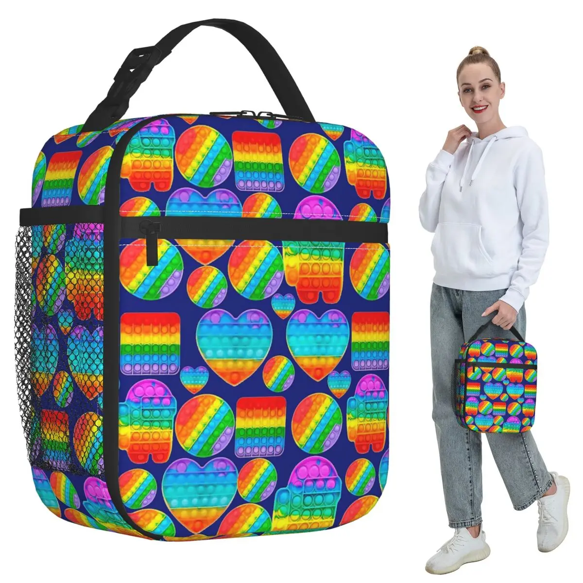 Popit антистрессовая система, изолированная сумка для обеда для женщин, офисный холодильник, термосумка для еды, портативные ланч-боксы, контейнер
Popit антистрессовая система, изолированная сумка для обеда для женщин, офисный холодильник, термосумка для еды, портативные ланч-боксы, контейнер