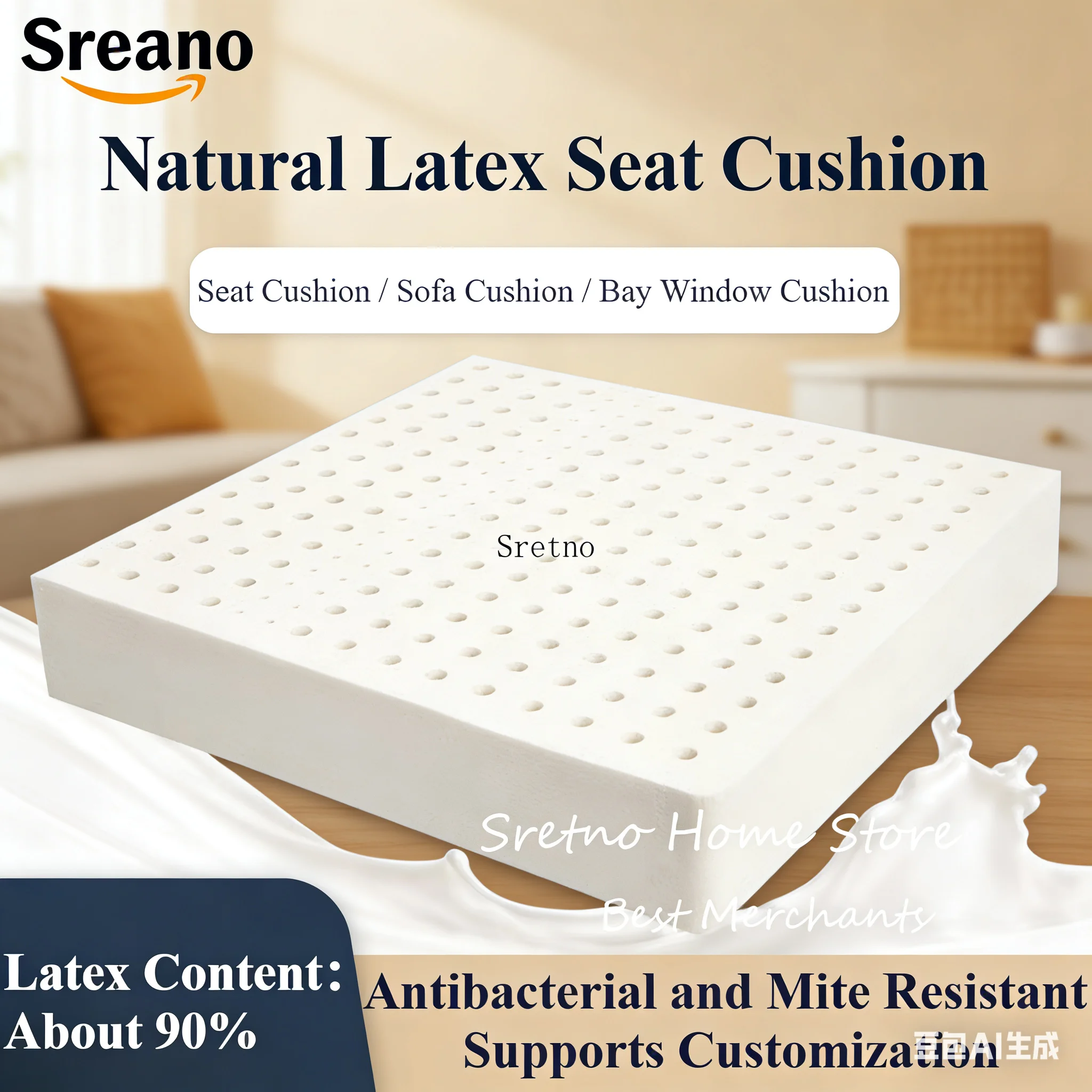 SRETNO Natural Latex Seat Cushion Office Chair Car Seat Cushions Breathable Mesh Cover Home Decorations Floor Cushion cojines
SRETNO Natural Latex Seat Cushion Office Chair Car Seat Cushions Breathable Mesh Cover Home Decorations Floor Cushion cojines