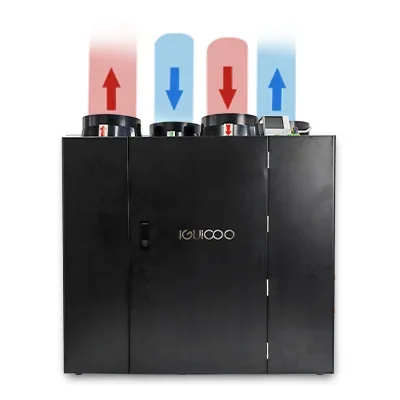Wall-Mounted ERV Ventilation System Double energy recovery,heat recovery efficiency mechanical ventilation with heat recovery
Wall-Mounted ERV Ventilation System Double energy recovery,heat recovery efficiency mechanical ventilation with heat recovery