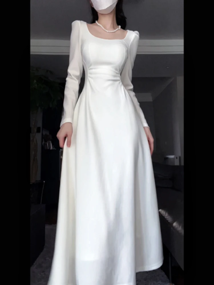 Ele White Long Sve Square Collar Wedding Dr Autumn Sle Women's Dr Luxury mat Morning Robe Fairy T Pr...
Ele White Long Sve Square Collar Wedding Dr Autumn Sle Women's Dr Luxury mat Morning Robe Fairy T Pr...