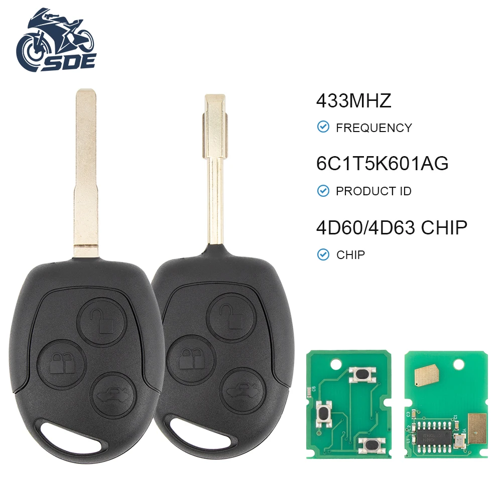 SDE 3-кнопочный дистанционный ключ 315/433 МГц для Ford Focus Fiesta Fusion C-Max для Mondeo Galaxy C-Max S-Max с чипом 4D60 4D63
SDE 3-кнопочный дистанционный ключ 315/433 МГц для Ford Focus Fiesta Fusion C-Max для Mondeo Galaxy C-Max S-Max с чипом 4D60 4D63