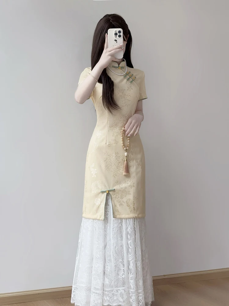 Ting Yue Ling New 2026 Yellow ort Qipao Dr Young Sle Revamped Chinese Version Ele ort Skirt for Small Figures
Ting Yue Ling New 2026 Yellow ort Qipao Dr Young Sle Revamped Chinese Version Ele ort Skirt for Small Figures