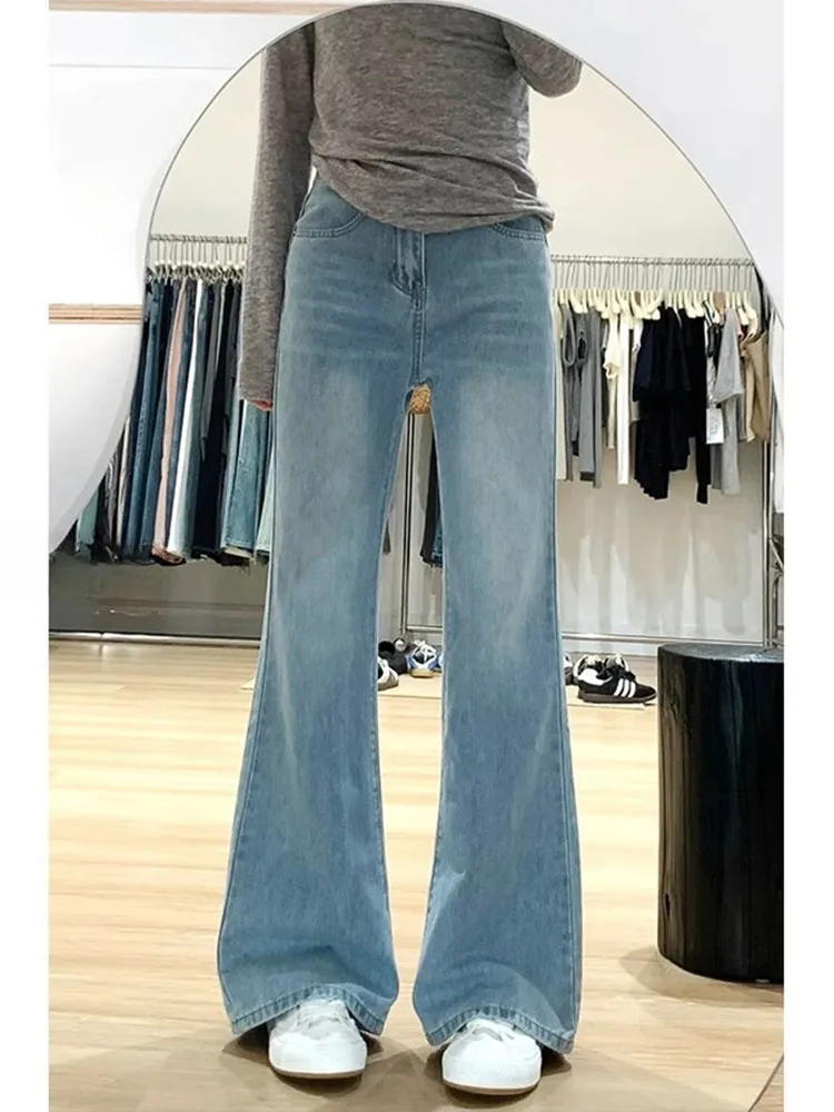 Light Wash Thin Bell Bottom Jeans Women's Spring New Large Size Fat MM Slim Pear Shape Body Bell Hoof Pants
Light Wash Thin Bell Bottom Jeans Women's Spring New Large Size Fat MM Slim Pear Shape Body Bell Hoof Pants