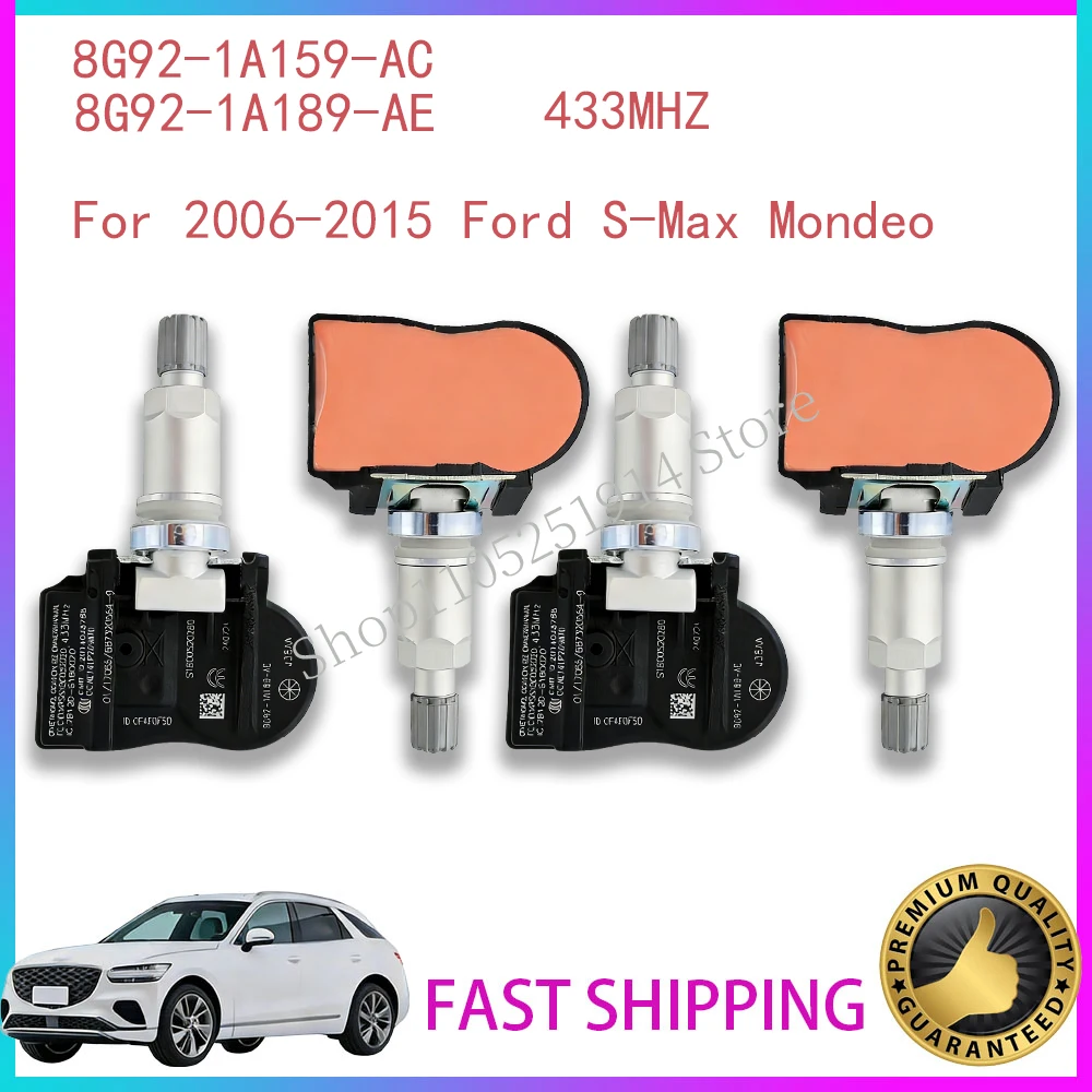 4PCS TPMS Tire Pressure Monitor Sensor 8G92-1A159-AC For 2006-2015 Ford S-Max Mondeo 433MHz TPMS 8G92-1A159-AB 8G92-1A189-AE
4PCS TPMS Tire Pressure Monitor Sensor 8G92-1A159-AC For 2006-2015 Ford S-Max Mondeo 433MHz TPMS 8G92-1A159-AB 8G92-1A189-AE