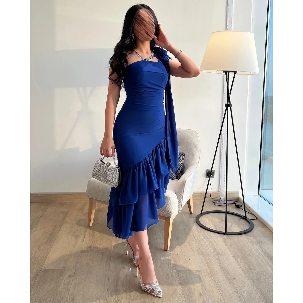 Welove Customized Flower One Shoulder Evening Dress Sleeveless Tiered Mermaid Prom Dress Pleated Short Cocktail Party Dress
Welove Customized Flower One Shoulder Evening Dress Sleeveless Tiered Mermaid Prom Dress Pleated Short Cocktail Party Dress