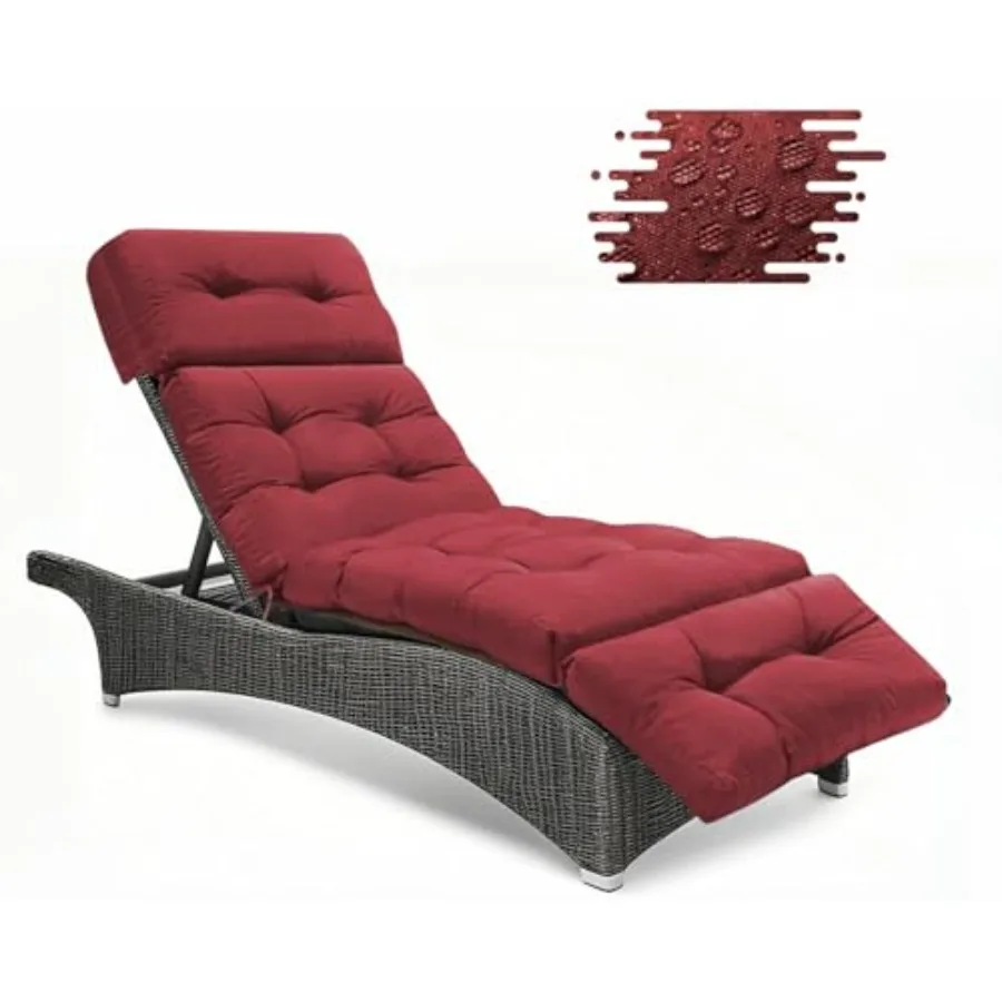 Outdoor Chaise Lounge Cushions, Waterproof Non-Slip Thickened Lounge Chair Cushion with Ties, Replacement Patio Pool Recliner C
Outdoor Chaise Lounge Cushions, Waterproof Non-Slip Thickened Lounge Chair Cushion with Ties, Replacement Patio Pool Recliner C