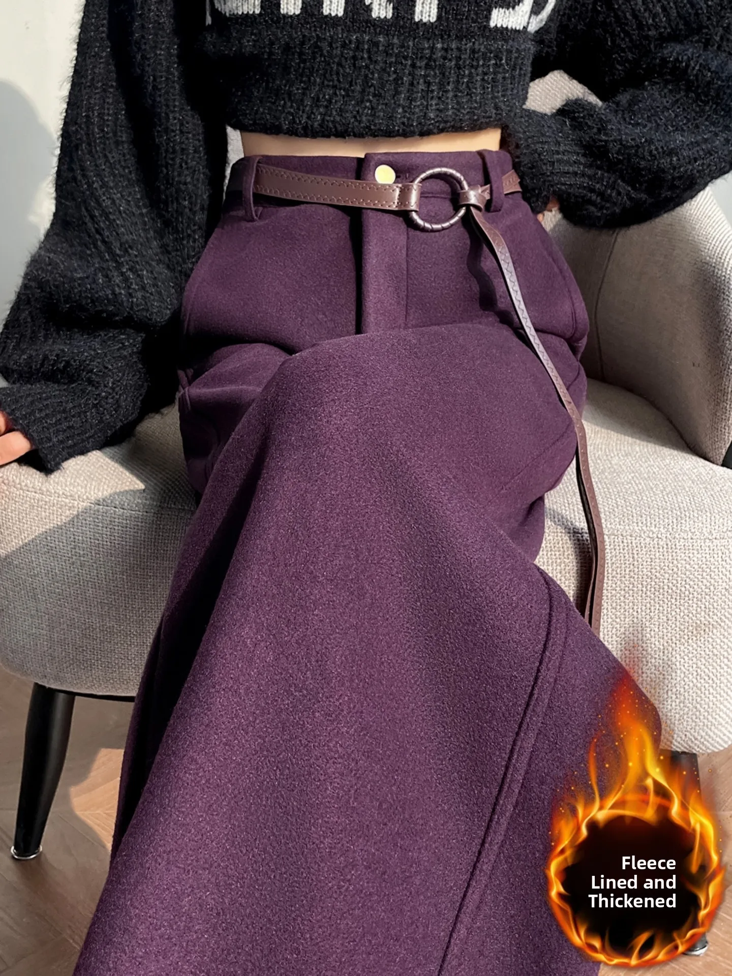 Thickened Woolen Trousers Women's High Waist Wide Leg Pants Autumn Winter Fashion High Waist Knife Acetate Fleece Lined ...
Thickened Woolen Trousers Women's High Waist Wide Leg Pants Autumn Winter Fashion High Waist Knife Acetate Fleece Lined ...