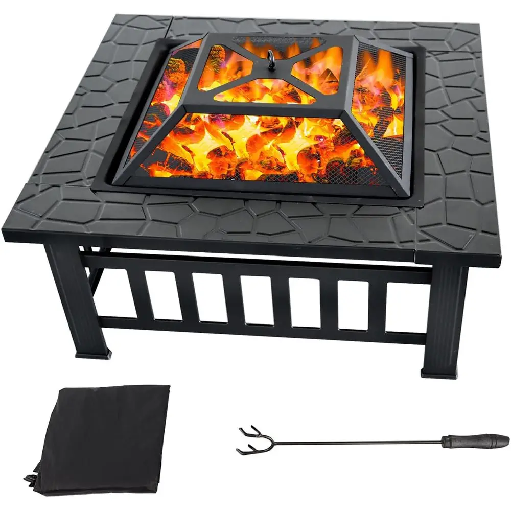 32 Mesh Lid Indoor Fireplace Table with Poker and Accessories
32 Mesh Lid Indoor Fireplace Table with Poker and Accessories