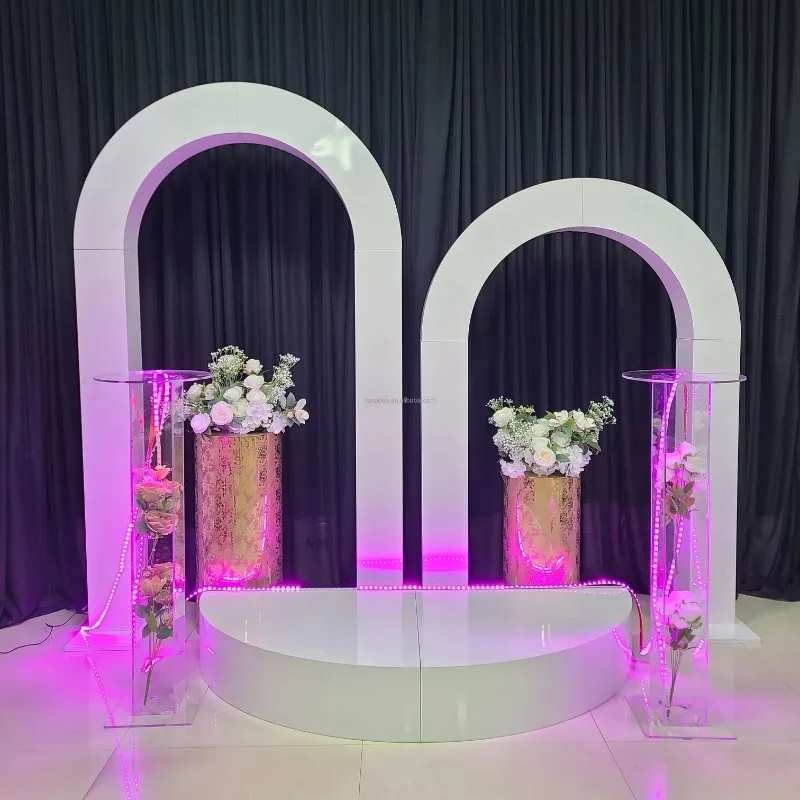 Luxury Birthday Wedding Stage White Metal Arch Geometric U-Shaped Background Bracket Panel
Luxury Birthday Wedding Stage White Metal Arch Geometric U-Shaped Background Bracket Panel