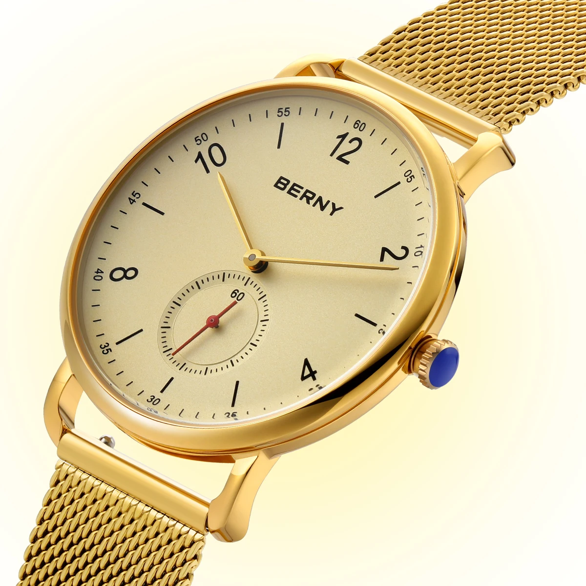 BERNY Quartz Men's Watch Top Quality 316L Stainless Steel Slim Case Fashion Couple's Wristwatch Simple Casual Men/Women Watches
BERNY Quartz Men's Watch Top Quality 316L Stainless Steel Slim Case Fashion Couple's Wristwatch Simple Casual Men/Women Watches