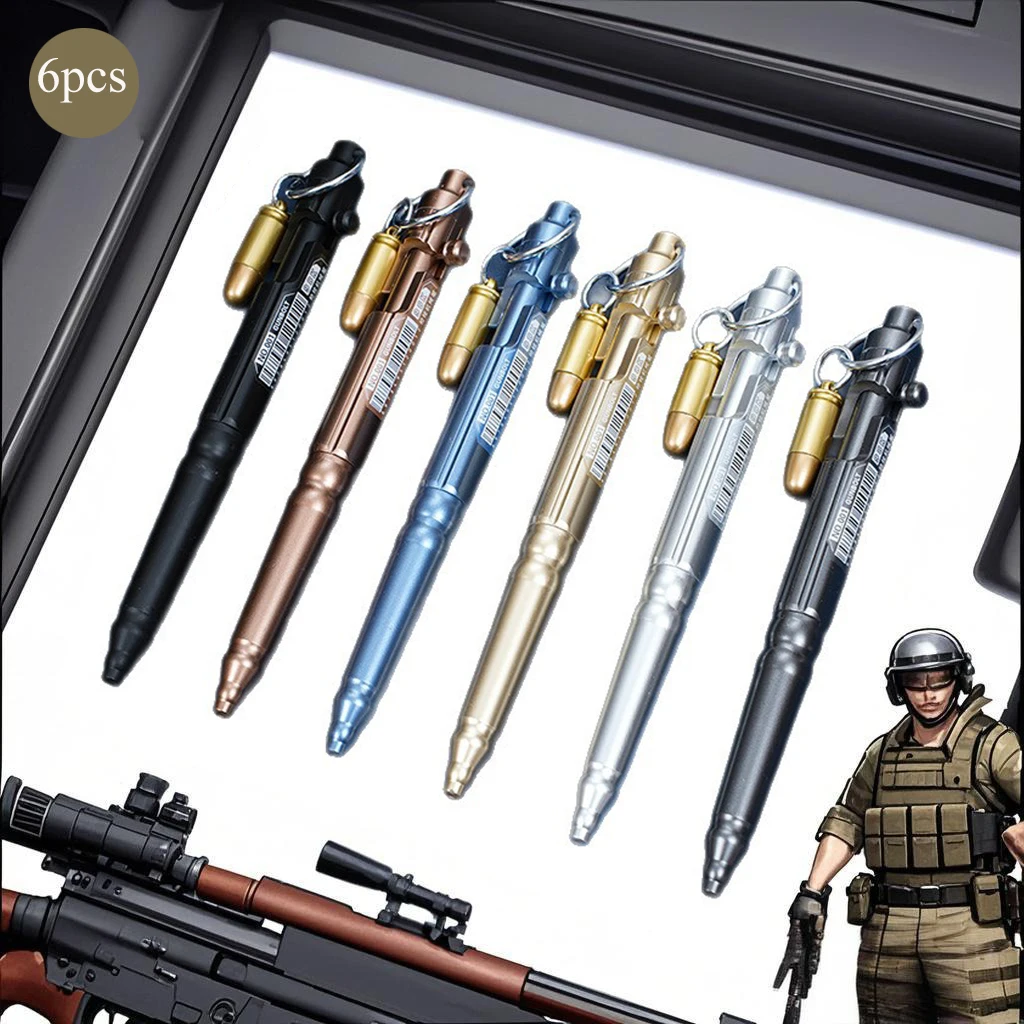 Metal Bolt-Action Gel Pen for Boys Gift Stationery Kit 6 Pens
Metal Bolt-Action Gel Pen for Boys Gift Stationery Kit 6 Pens