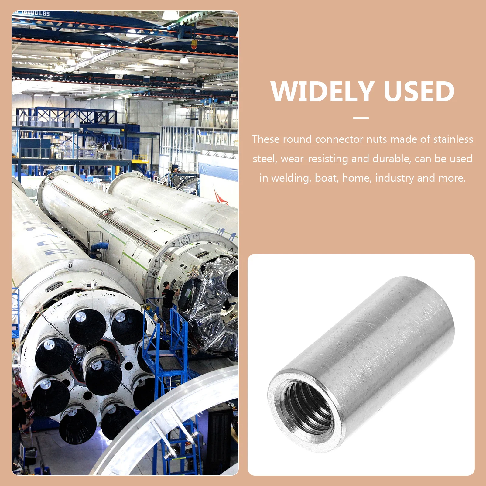 10 pcs Stainless Steel Coupling Nuts Round Connector Rod Stud Fasteners Extension Threaded Welding Hardware Corrosion
10 pcs Stainless Steel Coupling Nuts Round Connector Rod Stud Fasteners Extension Threaded Welding Hardware Corrosion