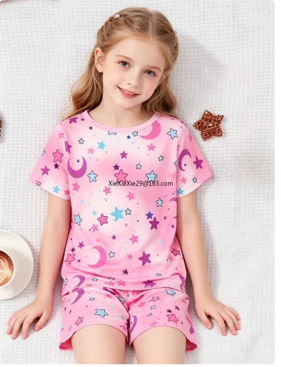 2026 Summer Star Moon Home Furnishings Full Print Girls' Parent Child Casual Short Sleeve Shorts Girlfriend Set Gift Large Size
2026 Summer Star Moon Home Furnishings Full Print Girls' Parent Child Casual Short Sleeve Shorts Girlfriend Set Gift Large Size