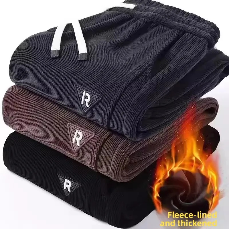 Men's Corduroy Fce Lined Slim Fit Casual Pants Autumn Winter Youth Long Trousers Elastic Waist Baggy Leggings Polyester Fiber
Men's Corduroy Fce Lined Slim Fit Casual Pants Autumn Winter Youth Long Trousers Elastic Waist Baggy Leggings Polyester Fiber