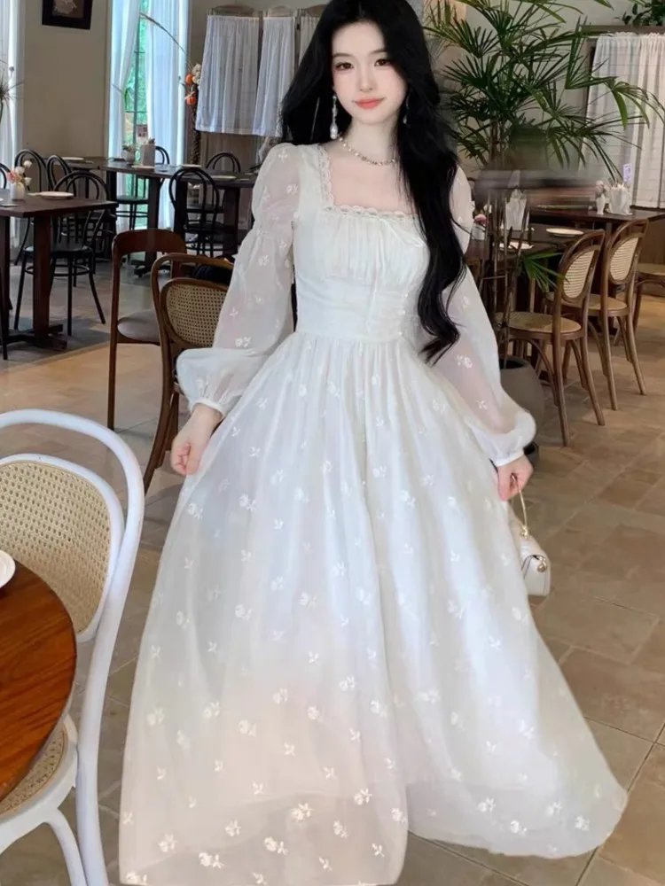 Women Summer Elegant Fairy Midi Dress Causal Long Sleeve Vintage Party Dress Female Ruffles Party Gown Dress Korean Chic Y2k New
Women Summer Elegant Fairy Midi Dress Causal Long Sleeve Vintage Party Dress Female Ruffles Party Gown Dress Korean Chic Y2k New