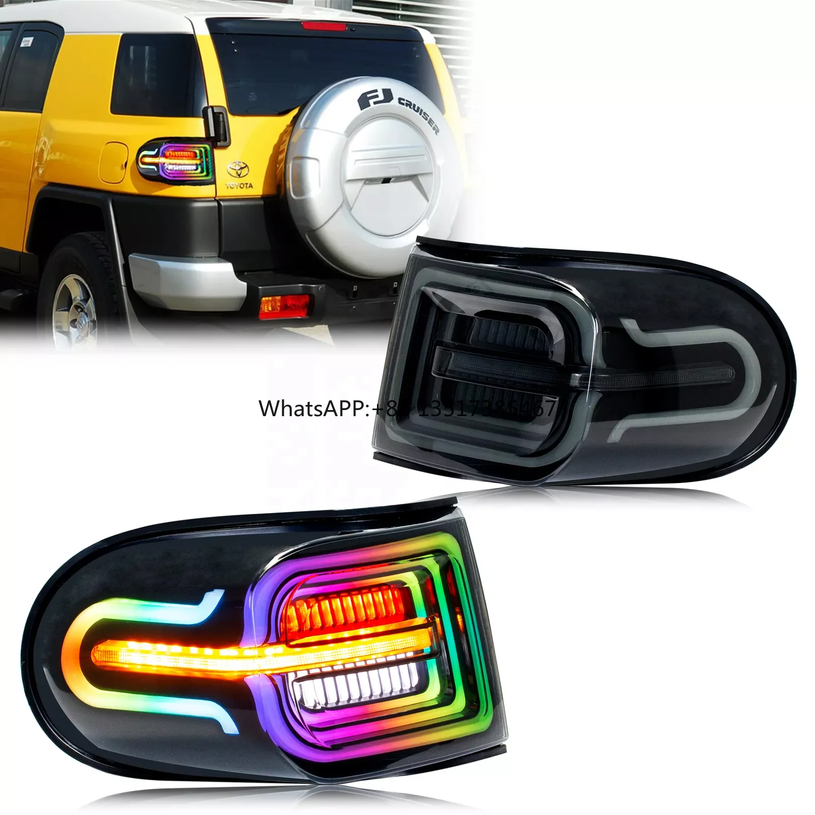 Auto Lamp Car LED RGB Tail Lights for Toyota FJ Cruiser 2007 2020 Dynamic Turn Signal Brake DRL Reverse Assembly
Auto Lamp Car LED RGB Tail Lights for Toyota FJ Cruiser 2007 2020 Dynamic Turn Signal Brake DRL Reverse Assembly