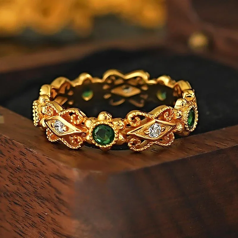 Серебряное кольцо New925, классическое кружево с золотым покрытием, придворный ретро-стиль, нишевый шелк, край бисера, многослойный, изысканный изумрудно-зеленый
Серебряное кольцо New925, классическое кружево с золотым покрытием, придворный ретро-стиль, нишевый шелк, край бисера, многослойный, изысканный изумрудно-зеленый