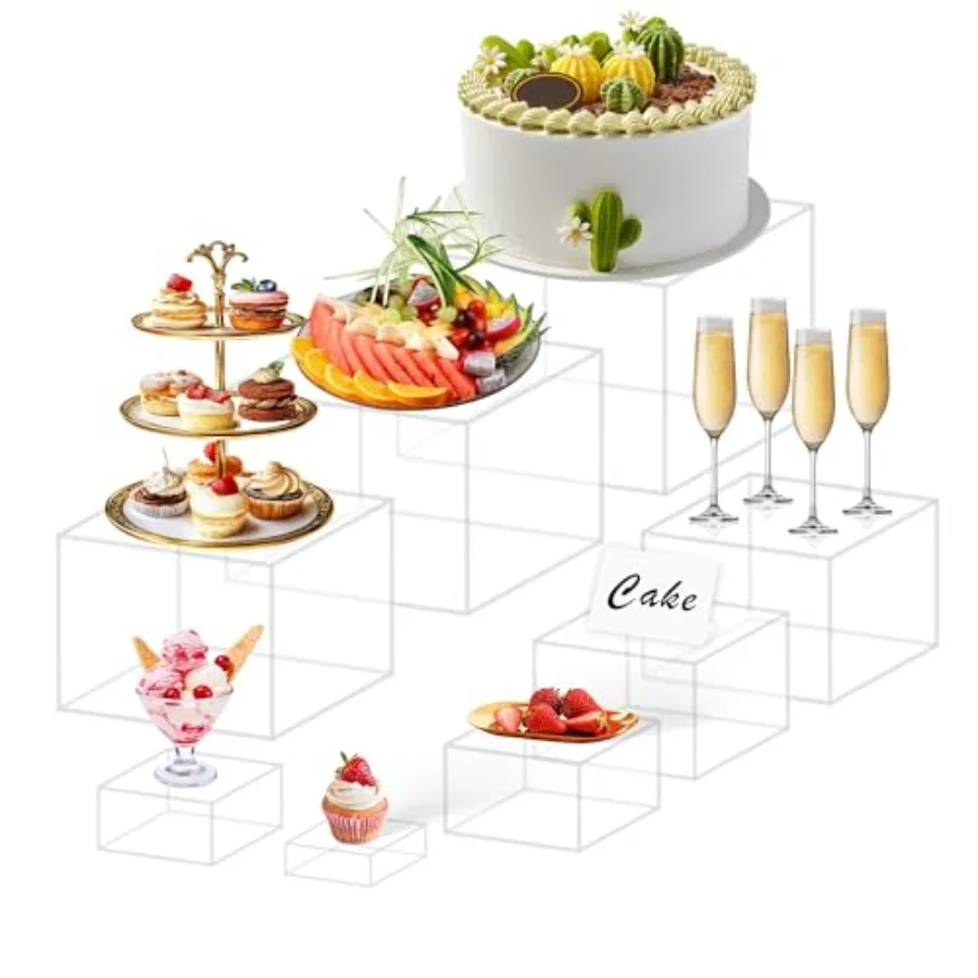 8 Buffet Risers Acrylic Cube Display Stands Box Risers with Hollow Bottoms Dessert Table Display Set Food Nesting Risers for Bu
8 Buffet Risers Acrylic Cube Display Stands Box Risers with Hollow Bottoms Dessert Table Display Set Food Nesting Risers for Bu