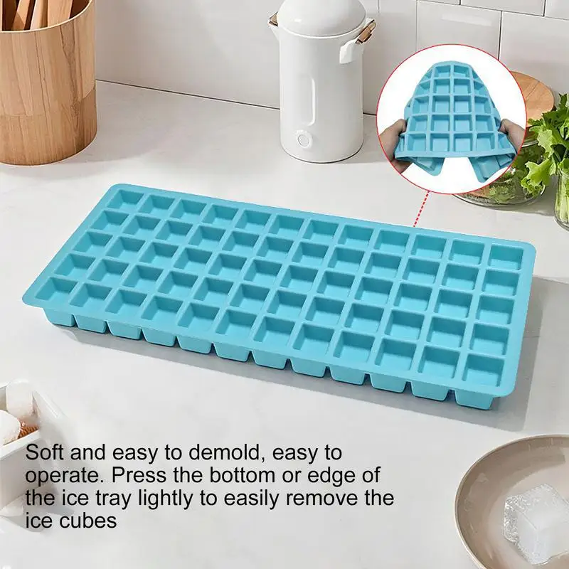 Silicone Ice Cubes Trays Multifunctional 60-grid Square Ice Cubes Tray Reusable Stackable Molds For Cocktails Whiskey Coffee
Silicone Ice Cubes Trays Multifunctional 60-grid Square Ice Cubes Tray Reusable Stackable Molds For Cocktails Whiskey Coffee