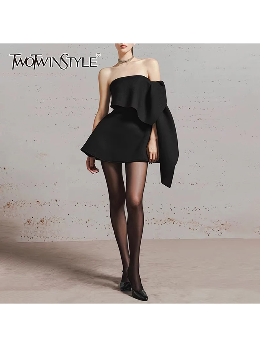 Элегантные платья TWOTWINSTYLE для женщин: без бретелек, на одно плечо, с завышенной талией, мини, А-силуэт, для торжественных мероприятий, модная женская одежда
Элегантные платья TWOTWINSTYLE для женщин: без бретелек, на одно плечо, с завышенной талией, мини, А-силуэт, для торжественных мероприятий, модная женская одежда