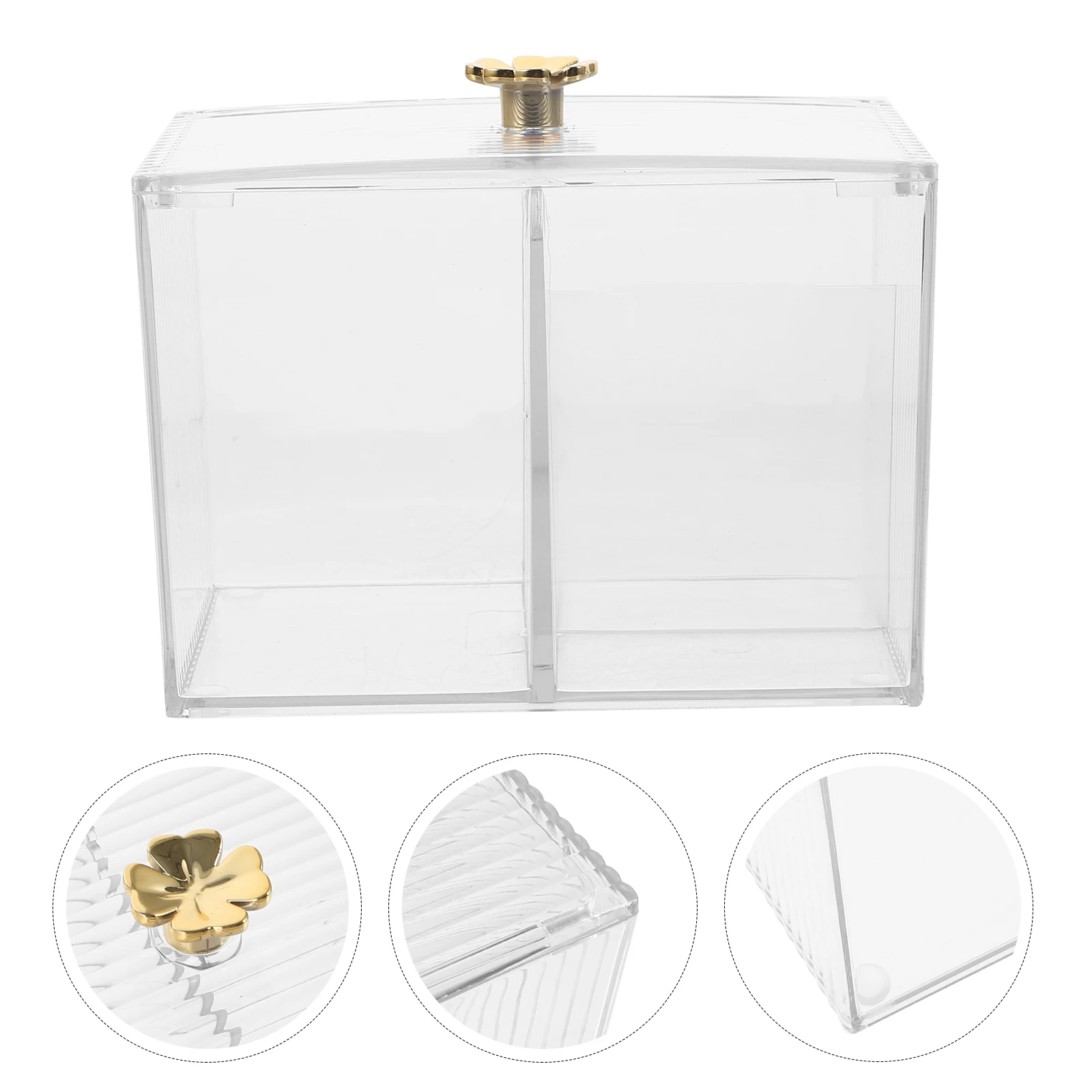 Storage Box Clear Vanity Organizer Single Compartment PET Material Dustproof Desk Container Cotton Swab Holder Makeup
Storage Box Clear Vanity Organizer Single Compartment PET Material Dustproof Desk Container Cotton Swab Holder Makeup
