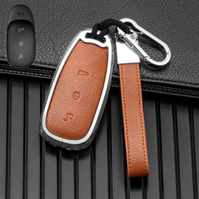 Leather Metal Car Smart Remote Key Case Cover Shell Holder For Leading Ideal LI L9 L8 L7 Fob Keychain Key Protection Accessories
Leather Metal Car Smart Remote Key Case Cover Shell Holder For Leading Ideal LI L9 L8 L7 Fob Keychain Key Protection Accessories