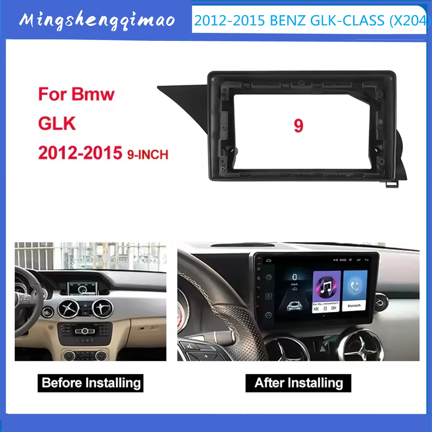 9 inch Car Multimedia Player Auto radio frame for 2012-2015 BENZ GLK-CLASS X204 2 din Stereo Auto Radio with gps Fascia panel
9 inch Car Multimedia Player Auto radio frame for 2012-2015 BENZ GLK-CLASS X204 2 din Stereo Auto Radio with gps Fascia panel