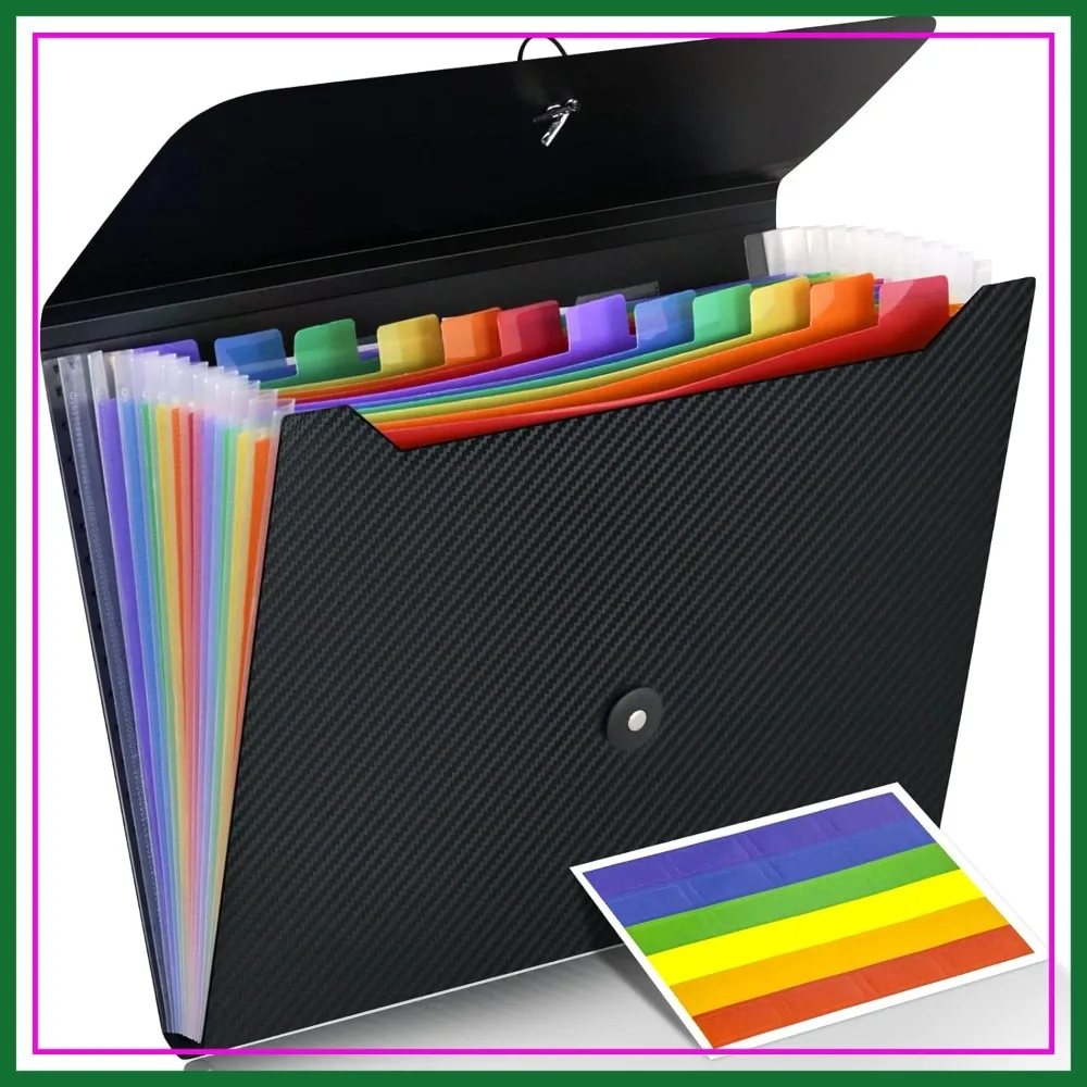 13 Pocket Accordian File Folder, A4 Letter Size Expanding Organizer for Home, Office, Travel
13 Pocket Accordian File Folder, A4 Letter Size Expanding Organizer for Home, Office, Travel