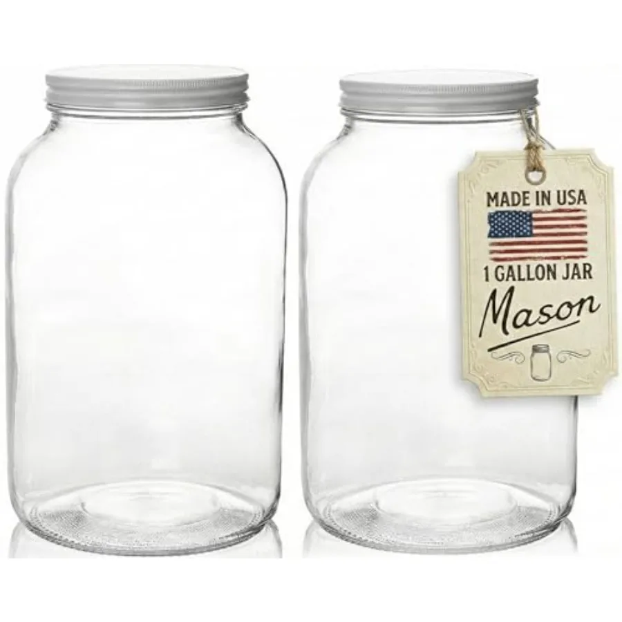 Gallon Jar 1 Gallon Glass Jar with Lid Gallon Mason Wide Mouth Large Glass Jar for Fermenting, Pickling, Canning, Fermentation
Gallon Jar 1 Gallon Glass Jar with Lid Gallon Mason Wide Mouth Large Glass Jar for Fermenting, Pickling, Canning, Fermentation