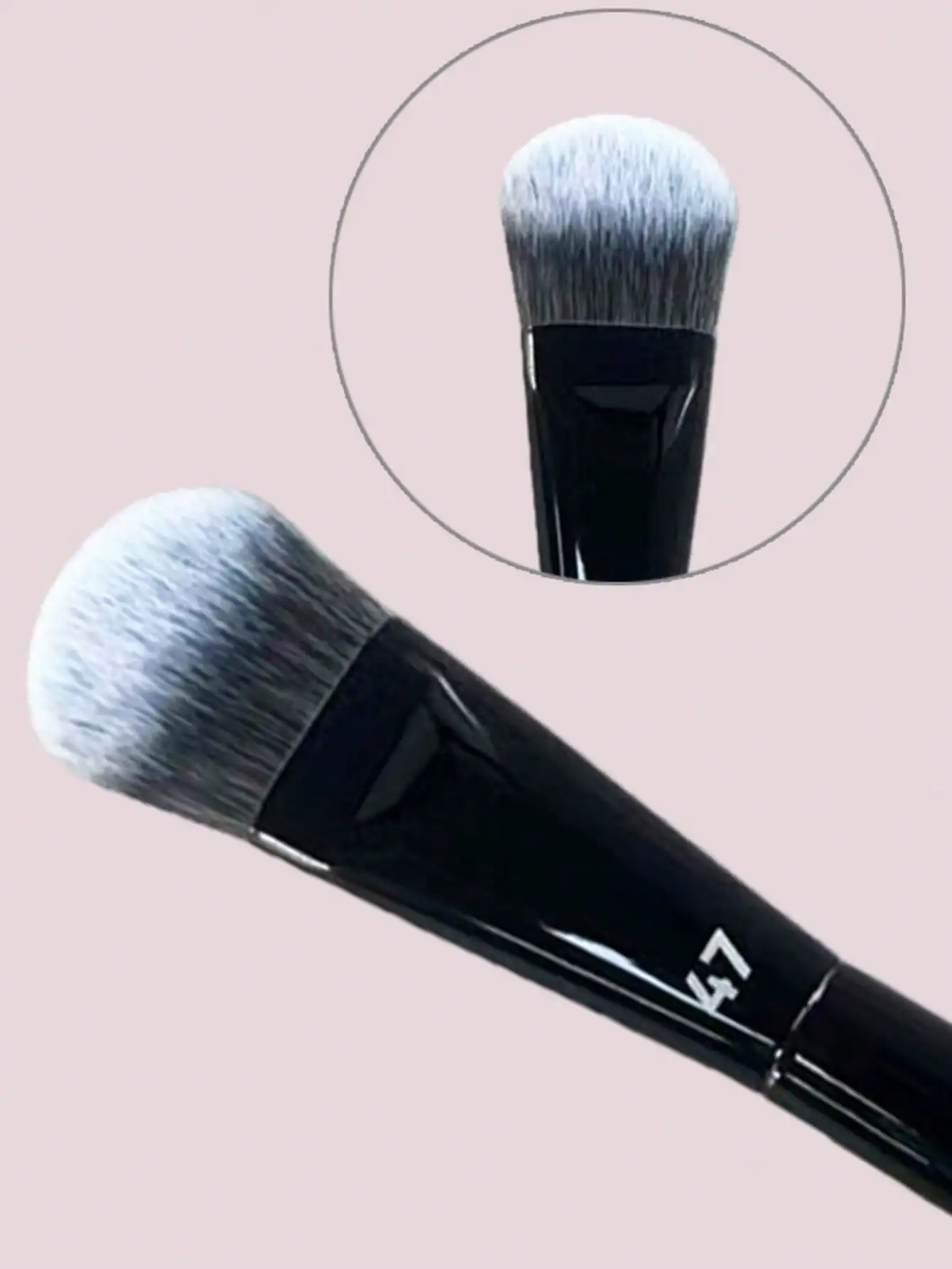 Pro 47 Foundation Brush Broom Powder & Shadow Brush Liquid/Cream & Blush Mix Angled Professional Makeup Brush Makeup Tools, 1pc
Pro 47 Foundation Brush Broom Powder & Shadow Brush Liquid/Cream & Blush Mix Angled Professional Makeup Brush Makeup Tools, 1pc