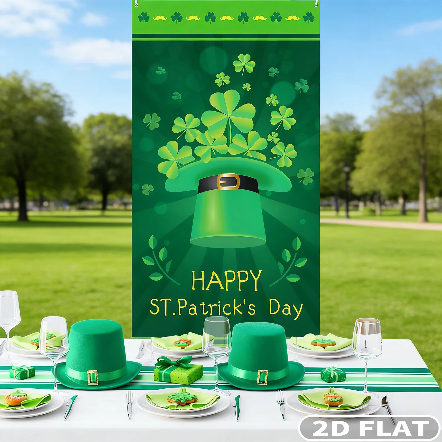 2d flat 1pc Happy St Patrick's Day Party Banner, Polyester Fabric Door Cover Decorations Happy St. Patrick's Day Hat Door Banner
2d flat 1pc Happy St Patrick's Day Party Banner, Polyester Fabric Door Cover Decorations Happy St. Patrick's Day Hat Door Banner