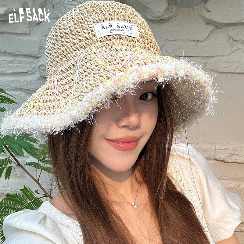 ELFSACK Women's Crochet Bucket Hat with Fringe Trim, Summer Colorful Stitch Sun Hat, Bohemian Casual Beach Hat
ELFSACK Women's Crochet Bucket Hat with Fringe Trim, Summer Colorful Stitch Sun Hat, Bohemian Casual Beach Hat