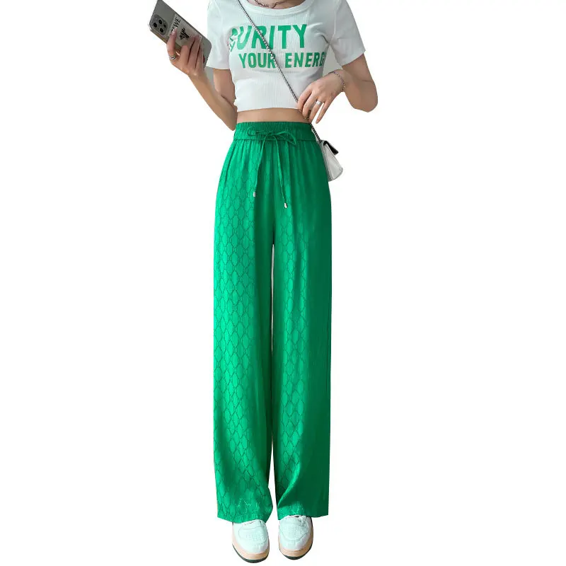 Casual Pants Women's Pajamas Tracksuit Female Sports Korean Style Clothes Elegant Green High Waist Loose Pants Woman clothing
Casual Pants Women's Pajamas Tracksuit Female Sports Korean Style Clothes Elegant Green High Waist Loose Pants Woman clothing
