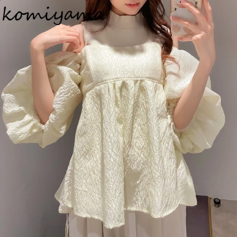 Japanese Jacquard Shirts & Blouses Puff Short Sleeve Blusas Off Shoulder Camisas 2 Ways Wear Ropa Mujer 2025 Summer Tops
Japanese Jacquard Shirts & Blouses Puff Short Sleeve Blusas Off Shoulder Camisas 2 Ways Wear Ropa Mujer 2025 Summer Tops