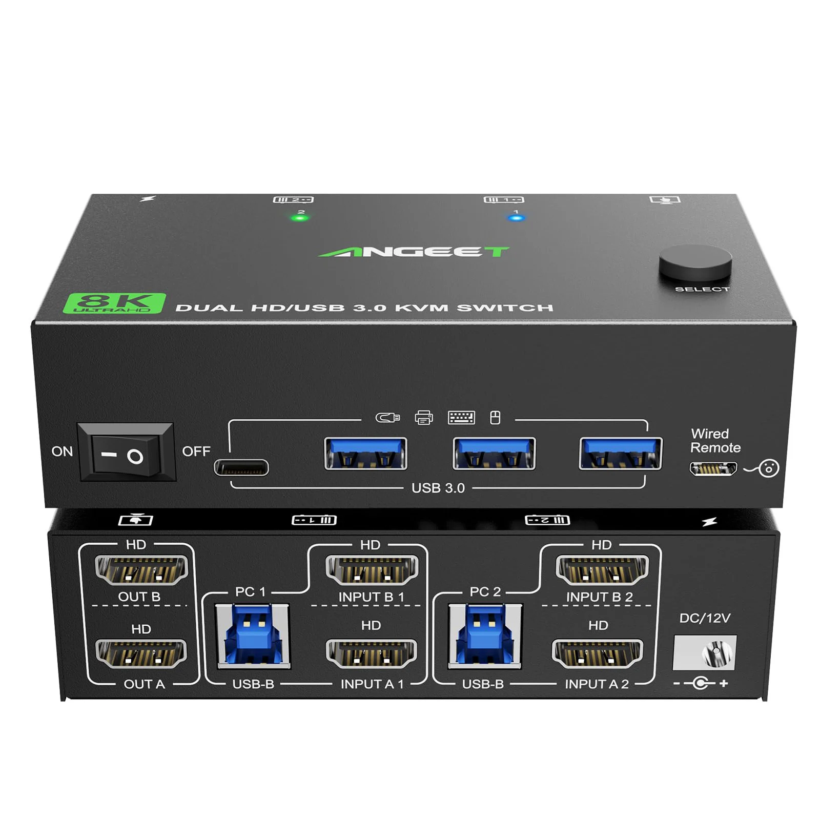 KVM-переключатель HDMI, 2 монитора, 2 компьютера, 8K при 60 Гц, 4K при 144 Гц, двойной монитор, KVM-переключатель HDMI с 4 концентраторами USB3.0 для клавиатуры, проводной пульт дистанционного управления
KVM-переключатель HDMI, 2 монитора, 2 компьютера, 8K при 60 Гц, 4K при 144 Гц, двойной монитор, KVM-переключатель HDMI с 4 концентраторами USB3.0 для клавиатуры, проводной пульт дистанционного управления