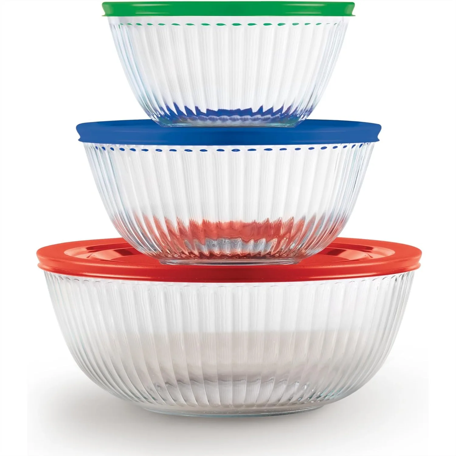 Glass Mixing Bowls Set with Plastic Lids for Prepping, Baking and Cooking, Oven Dishwasher Freezer Microwave Safe
Glass Mixing Bowls Set with Plastic Lids for Prepping, Baking and Cooking, Oven Dishwasher Freezer Microwave Safe