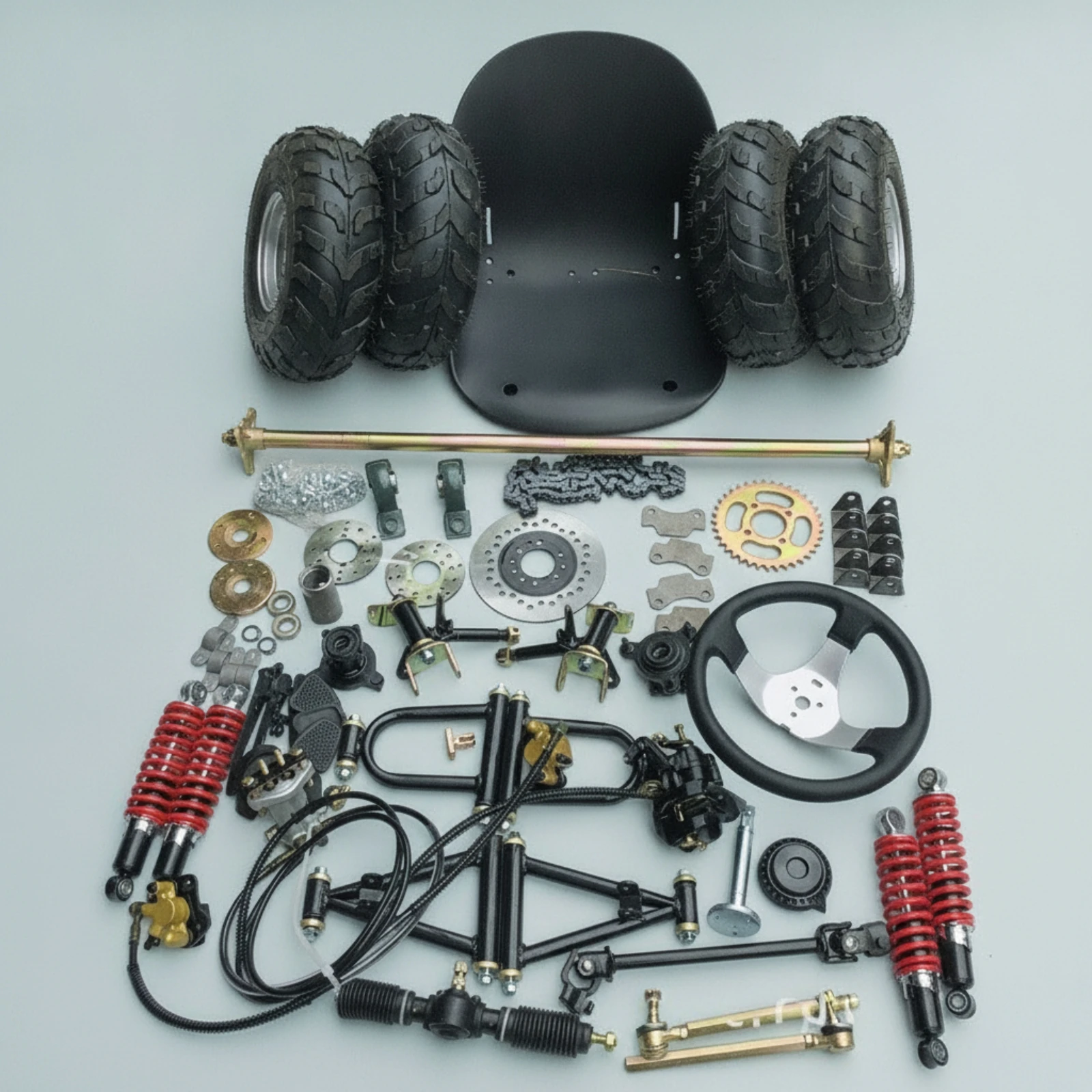 Go-Kart Conversion Kit Complete Go-Kart Parts Kit with Axle Reliable Long-Lasting for DIYers, Garage Projects, off-Road
Go-Kart Conversion Kit Complete Go-Kart Parts Kit with Axle Reliable Long-Lasting for DIYers, Garage Projects, off-Road