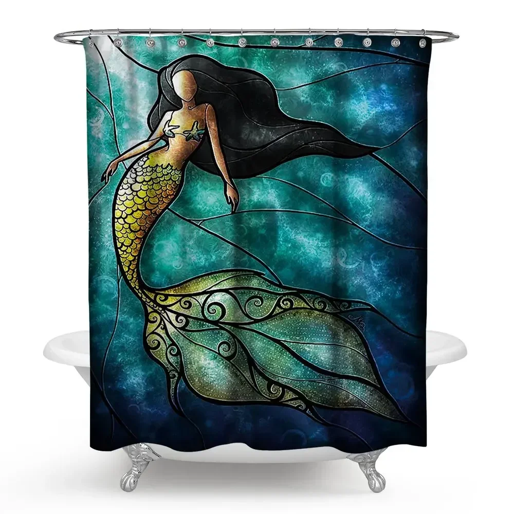Mermaid Shower Curtains Waterproof Polyester Blackout Draperies Window Solid Grommet
Mermaid Shower Curtains Waterproof Polyester Blackout Draperies Window Solid Grommet