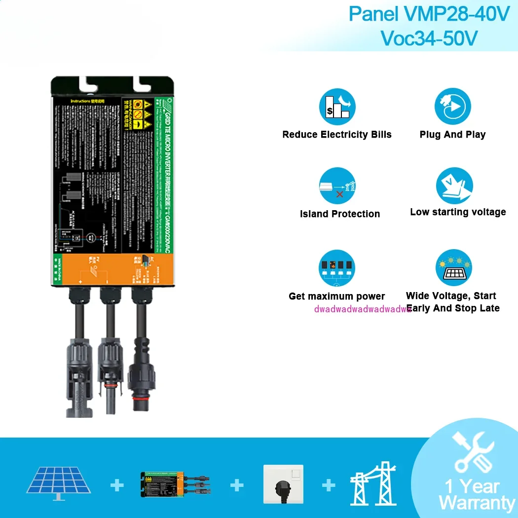 Инвертор MPPT Micro Grid-Tie 300 Вт, 350 Вт, 500 Вт, 600 Вт, 700 Вт, входное напряжение от 26-46 В до 220 В переменного тока, 50/60 Гц, для домашнего использования, 65
Инвертор MPPT Micro Grid-Tie 300 Вт, 350 Вт, 500 Вт, 600 Вт, 700 Вт, входное напряжение от 26-46 В до 220 В переменного тока, 50/60 Гц, для домашнего использования, 65
