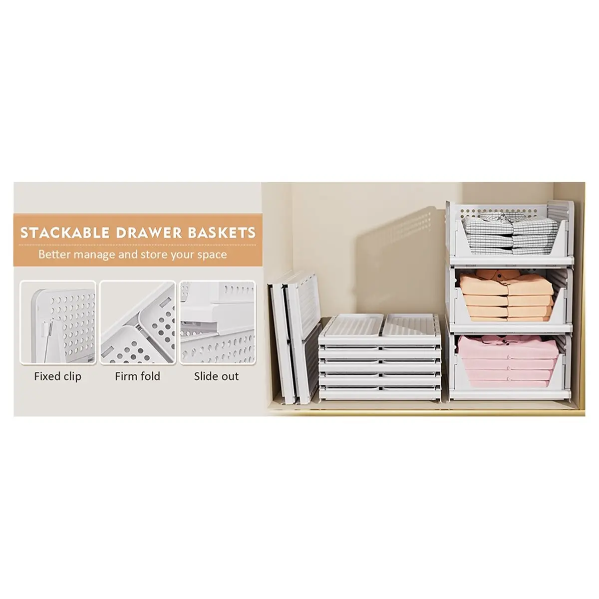 Складные корзины для хранения в шкафу, раздельные органайзеры для одежды и головных уборов, контейнеры для хранения в гардеробе для спальни, ванной комнаты
Складные корзины для хранения в шкафу, раздельные органайзеры для одежды и головных уборов, контейнеры для хранения в гардеробе для спальни, ванной комнаты